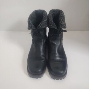 Blondo Waterproof Boots Women 9 Black Leather Fleece Lined Lug Sole Canada